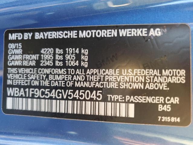 WBA1F9C54GV545045 - 2016 BMW 228 I SULE BLUE photo 12