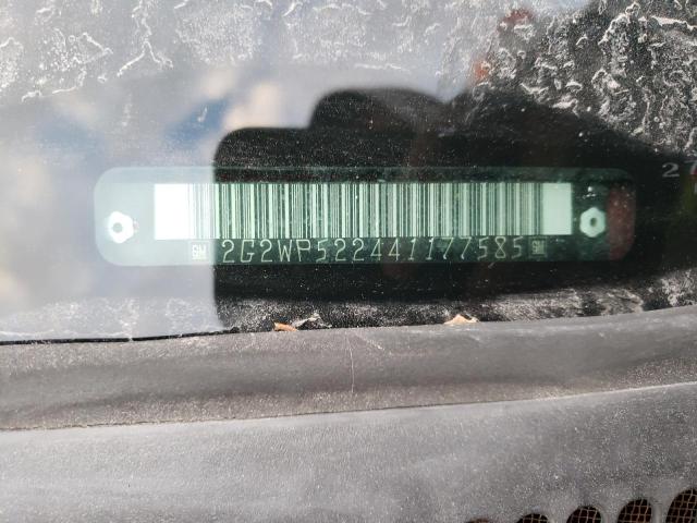 2G2WP522441177585 - 2004 PONTIAC GRAND PRIX იასამნისფერი ფოტო 12