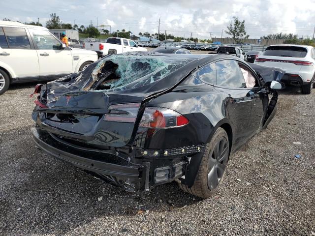 5YJSA1E56MF451196 - 2021 TESLA MODEL S BLACK photo 3