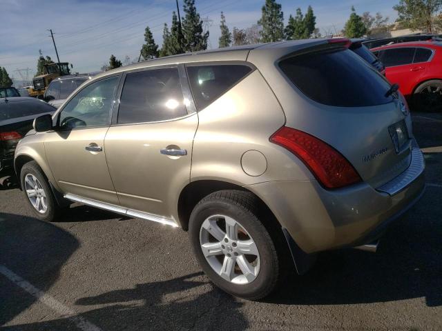 JN8AZ08T86W418194 - 2006 NISSAN MURANO SL BEIGE photo 2