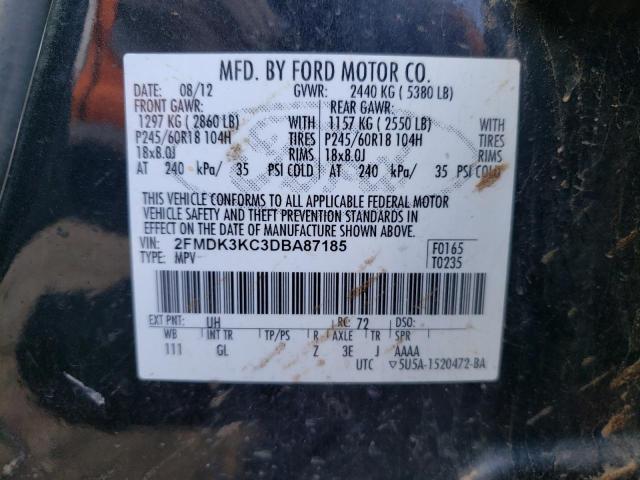 2FMDK3KC3DBA87185 - 2013 FORD EDGE LIMIT BLACK photo 13