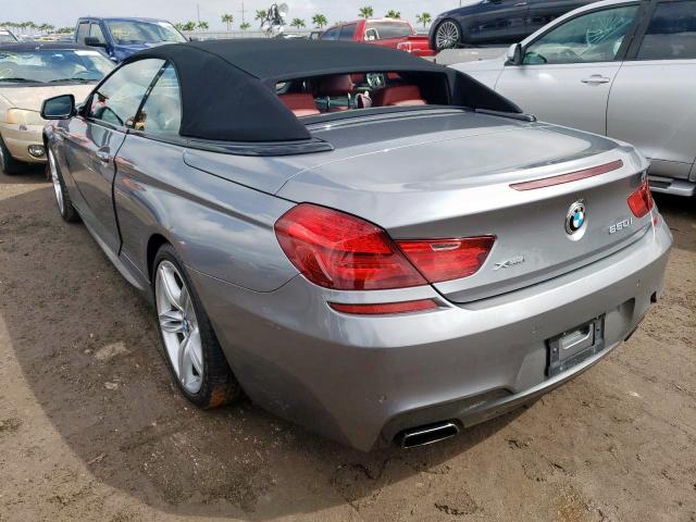 WBAYP1C57FD216762 - 2015 BMW 650 XI GRAY photo 3