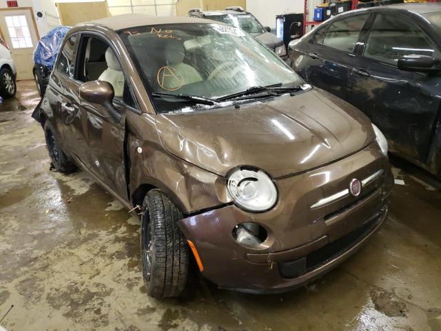 3C3CFFDR8CT120521 - 2012 FIAT 500 POP BROWN photo 1