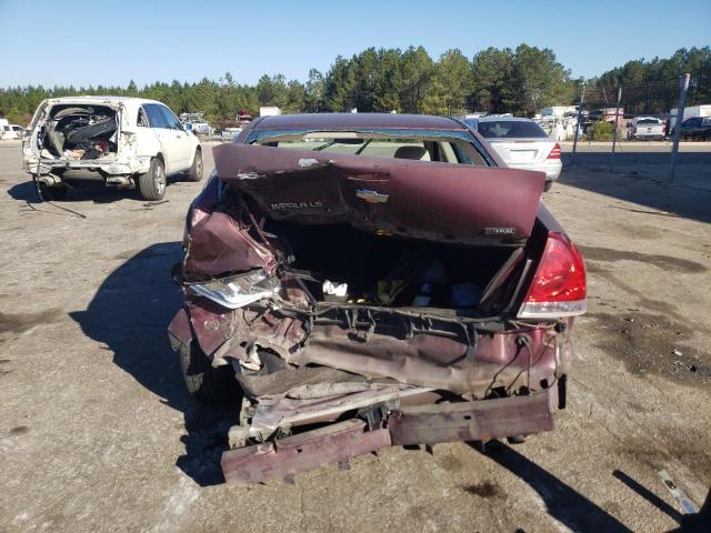 2G1WB55K779398151 - 2007 CHEVROLET IMPALA BURGUNDY photo 6