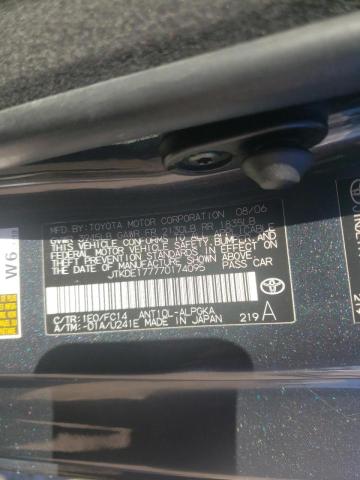 JTKDE177770174095 - 2007 TOYOTA SCION TC Grafit fotoğraf 12