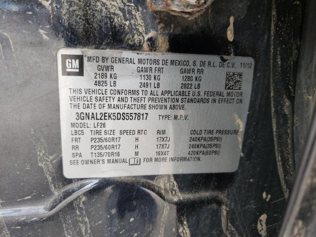 3GNAL2EK5DS557817 - 2013 CHEVROLET CAPTIVA LS 黑色 照片 10