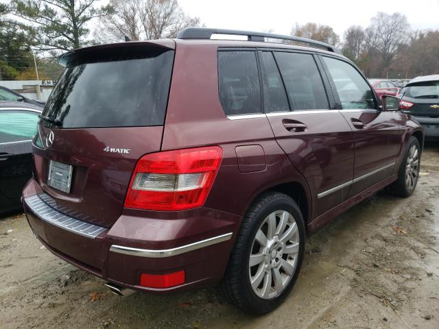 WDCGG8HB1BF537212 - 2011 MERCEDES-BENZ GLK 350 4M BURGUNDY photo 3