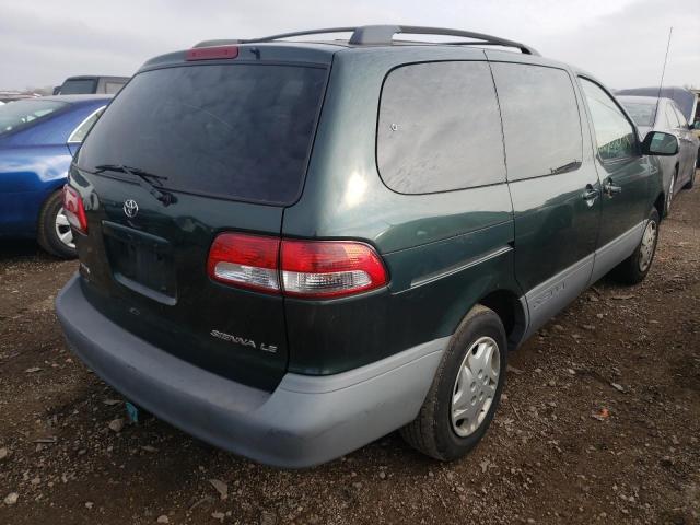 4T3ZF13C51U357639 - 2001 TOYOTA SIENNA LE GREEN photo 4