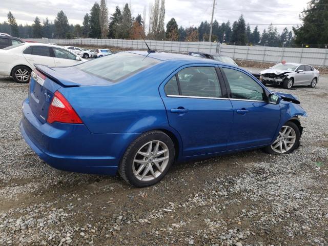 3FAHP0JG4CR232024 - 2012 FORD FUSION SEL BLUE photo 3