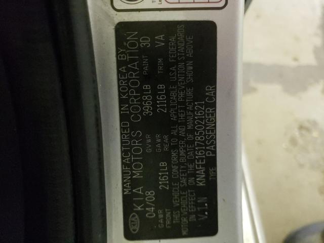 KNAFE161785021621 - 2008 KIA SPECTRA5 5 SILVER photo 12