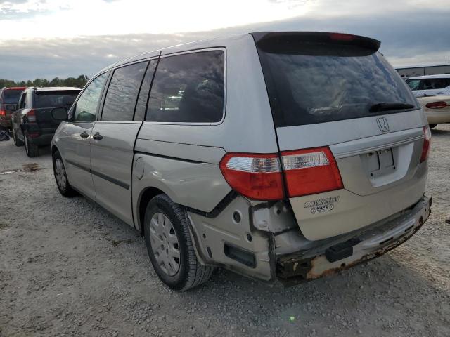 5FNRL38287B115673 - 2007 HONDA ODYSSEY LX SILVER photo 2