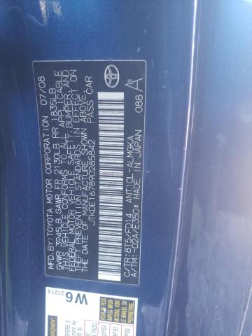 JTKDE167890285842 - 2009 TOYOTA SCION TC BLUE photo 12