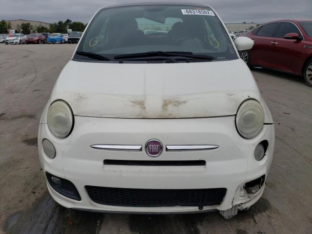 3C3CFFBR6CT110413 - 2012 FIAT 500 WHITE photo 5