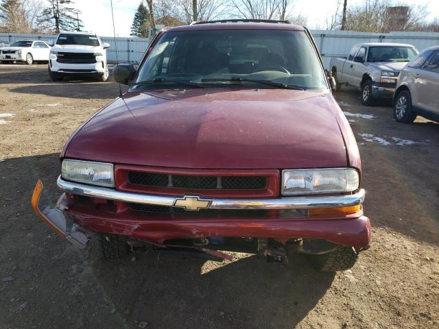 1GNDT13X43K186150 - 2003 CHEVROLET BLAZER BURGUNDY photo 5