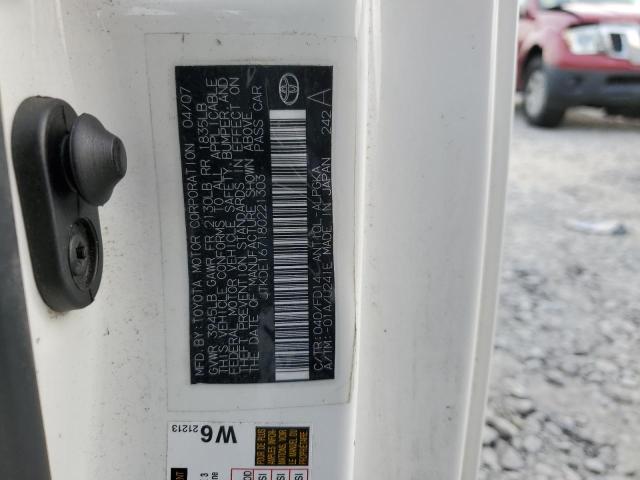 JTKDE167180221303 - 2008 TOYOTA SCION TC WHITE photo 13