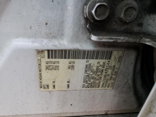 1N4AL21E69N478544 - 2009 NISSAN ALTIMA WHITE photo 12