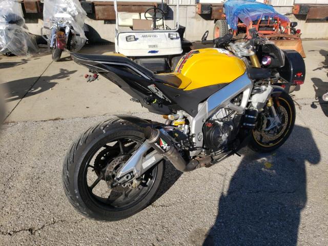 ZD4TYC003DS000600 - 2013 APRILIA TUONO VR4 YELLOW photo 4