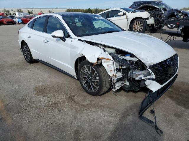 5NPEH4J28LH052909 - 2020 HYUNDAI SONATA LIM WHITE photo 4