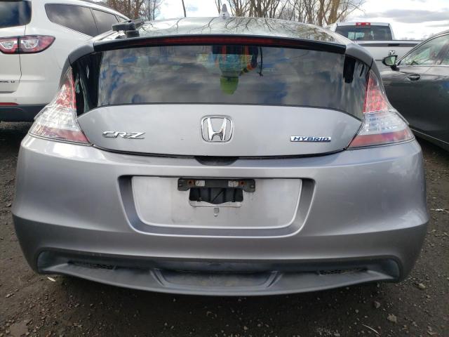 JHMZF1D64BS000292 - 2011 HONDA CR-Z EX SILVER photo 6