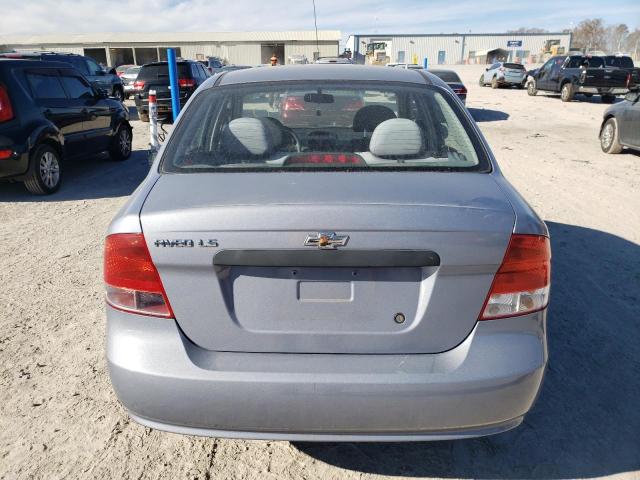 KL1TD56646B535251 - 2006 CHEVROLET AVEO BASE BLUE photo 6