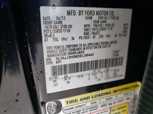 5LMJJ3H58DEL08442 - 2013 LINCOLN NAVIGATOR 黑色 照片 14