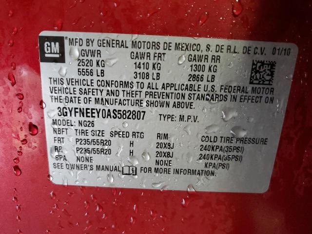 3GYFNEEY0AS****** - 2010 CADILLAC SRX PERFOR 栗色 照片 12