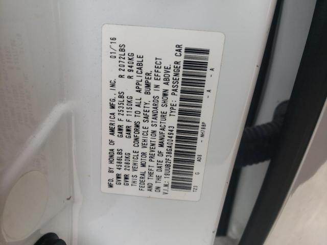19UUB2F38GA004943 - 2016 ACURA TLX Weiß Foto 13