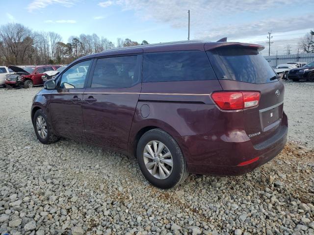 KNDMB5C11F6022026 - 2015 KIA SEDONA LX MAROON photo 2