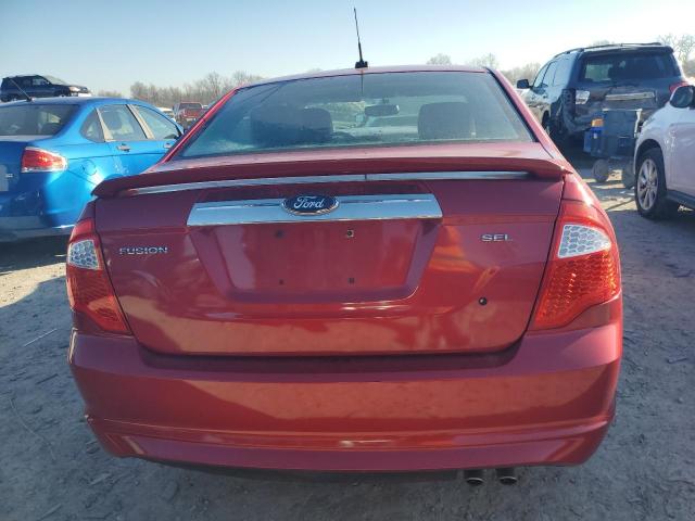 3FAHP0JA6CR155488 - 2012 FORD FUSION SEL RED photo 6