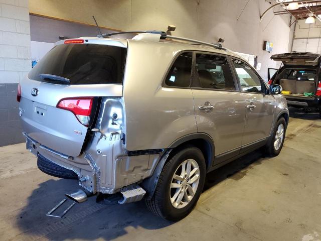 5XYKT4A63FG583919 - 2015 KIA SORENTO LX SILVER photo 3