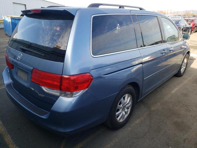 5FNRL38438B040979 - 2008 HONDA ODYSSEY EX BLUE photo 3