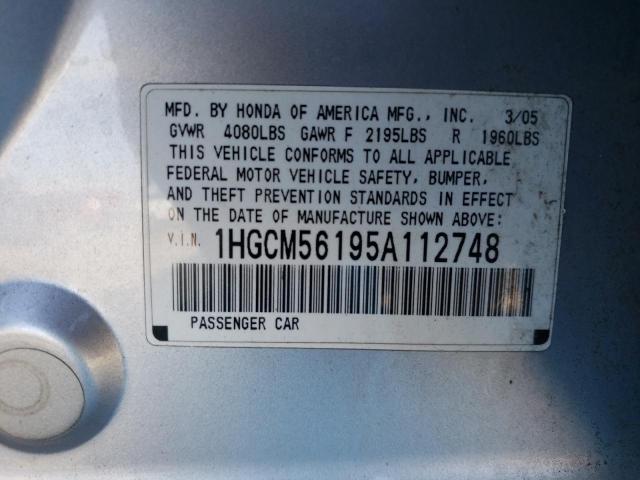 1HGCM56195A112748 - 2005 HONDA ACCORD DX SILVER photo 13