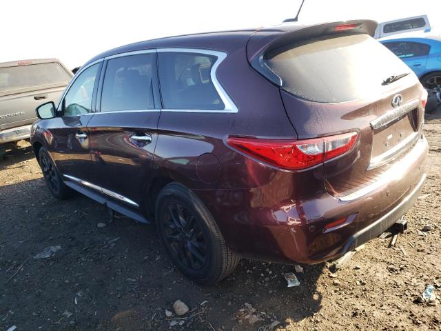 5N1AL0MM8DC312723 - 2013 INFINITI JX35 BURGUNDY photo 2