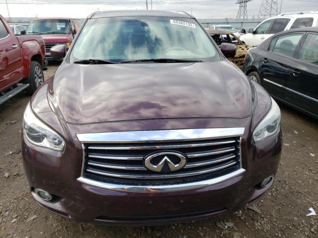 5N1AL0MM8DC312723 - 2013 INFINITI JX35 BURGUNDY photo 5