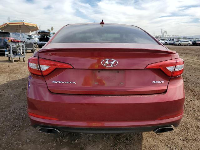 5NPE34AF2FH036968 - 2015 HYUNDAI SONATA SPO RED photo 6