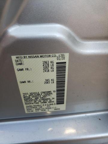 1N4BL4EV6LC221963 - 2020 NISSAN ALTIMA SL SILVER photo 13