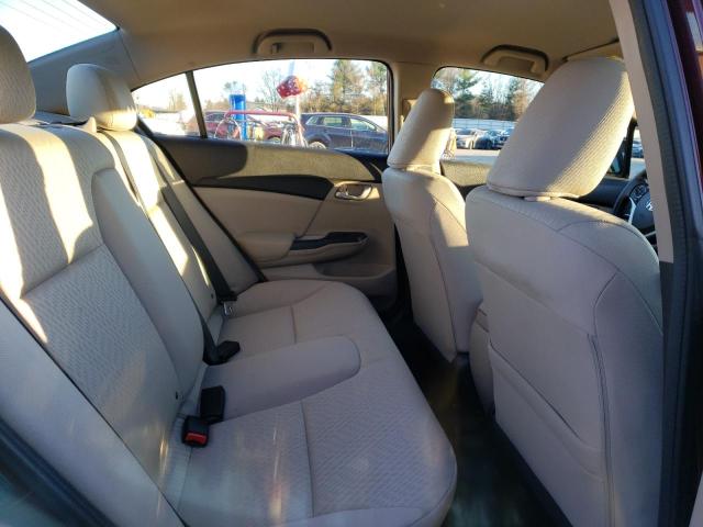 19XFB2F52FE215723 - 2015 HONDA CIVIC LX BURGUNDY photo 10