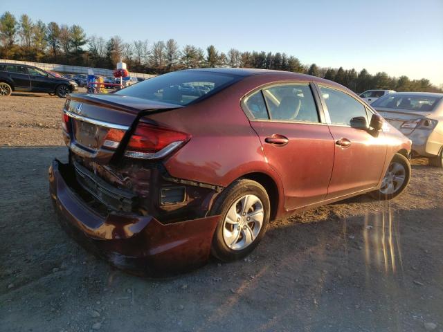 19XFB2F52FE215723 - 2015 HONDA CIVIC LX BURGUNDY photo 3