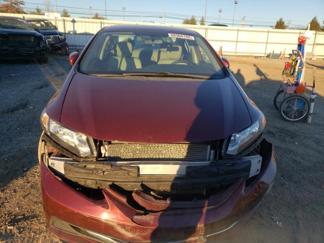 19XFB2F52FE215723 - 2015 HONDA CIVIC LX BURGUNDY photo 5