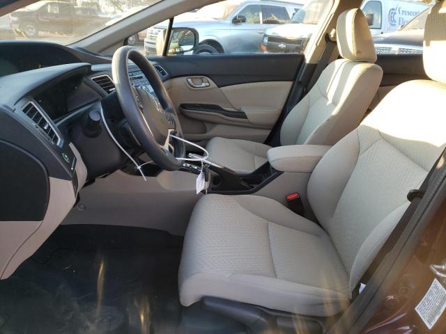19XFB2F52FE215723 - 2015 HONDA CIVIC LX BURGUNDY photo 7