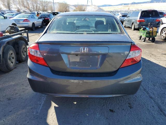 2HGFB2F96CH507363 - 2012 HONDA CIVIC EXL ნაცრისფერი ფოტო 6