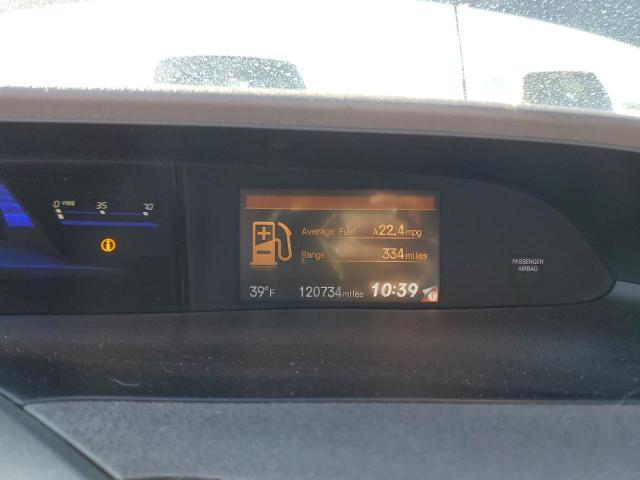 2HGFB2F96CH507363 - 2012 HONDA CIVIC EXL ნაცრისფერი ფოტო 9