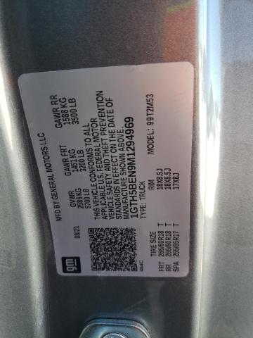 1GTH5BEN9M1294969 - 2021 GMC CANYON ELE GRAY photo 12