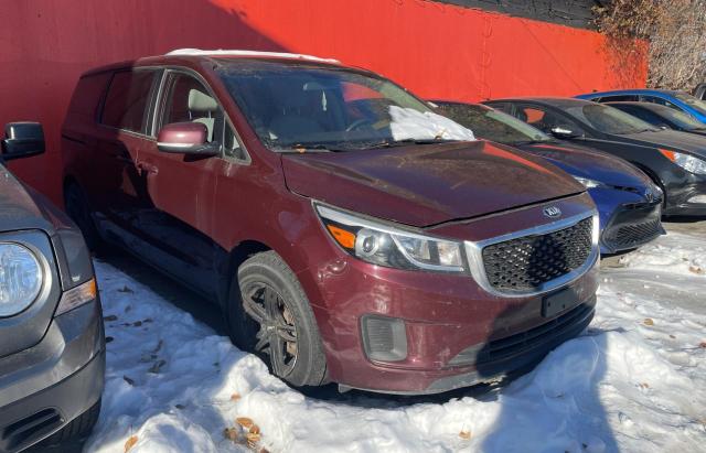 KNDMA5C19F6017479 - 2015 KIA SEDONA L BURGUNDY photo 1