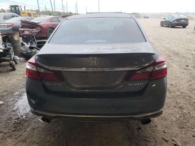 1HGCR2F55HA057349 - 2017 HONDA ACCORD SPO GRAY photo 6