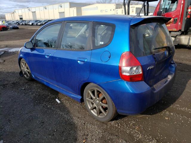 JHMGD37617S001041 - 2007 HONDA FIT S BLUE photo 2