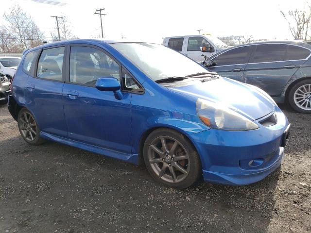 JHMGD37617S001041 - 2007 HONDA FIT S BLUE photo 4