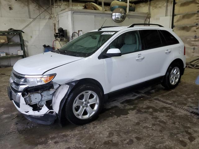 2FMDK3J93EBA18973 - 2014 FORD EDGE SEL WHITE photo 1