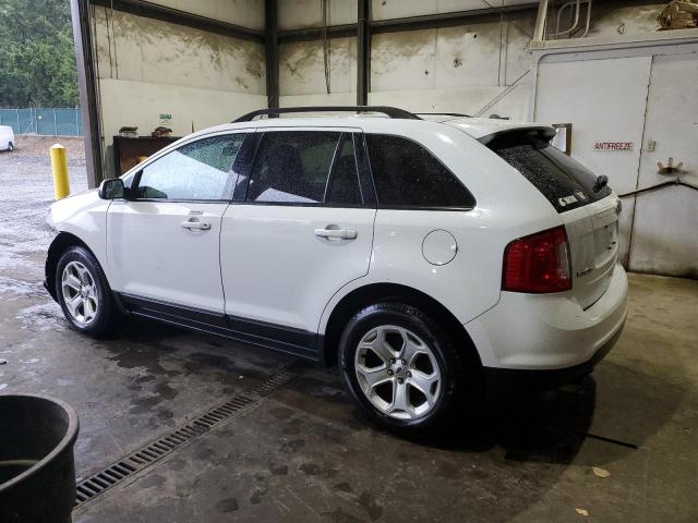 2FMDK3J93EBA18973 - 2014 FORD EDGE SEL WHITE photo 2