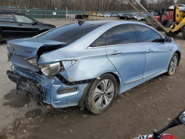 KMHEC4A46EA109534 - 2014 HYUNDAI SONATA HYB BLUE photo 3